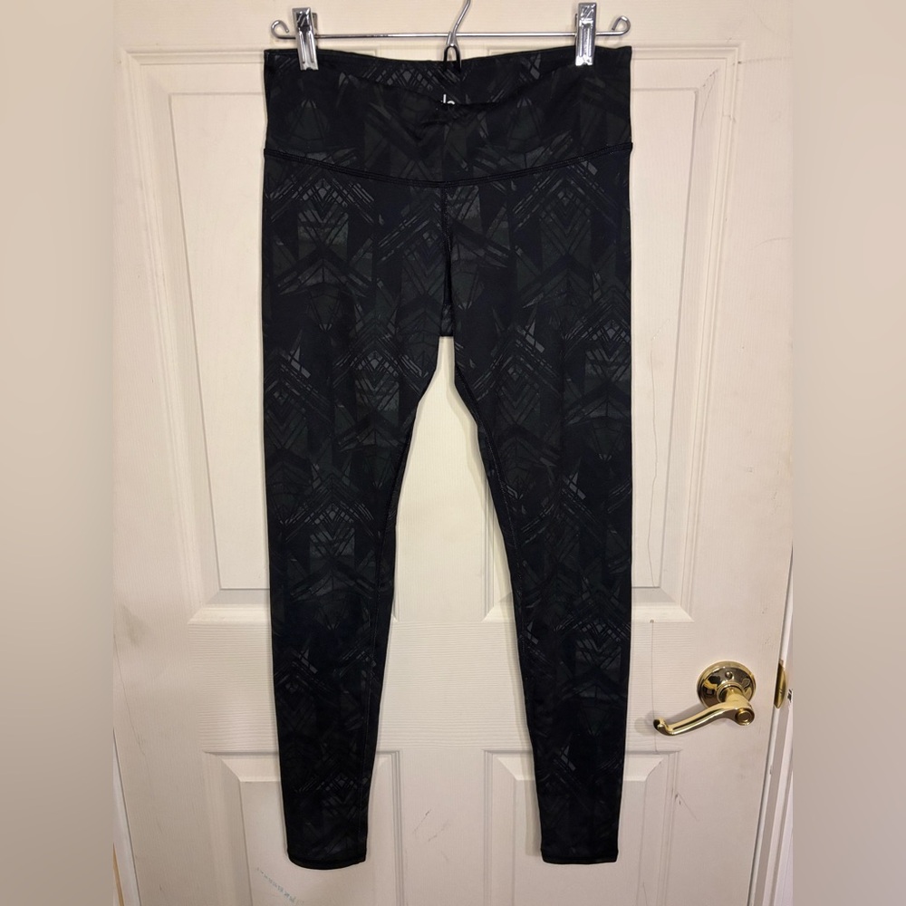 ALO Yoga Black Geometric Leggings